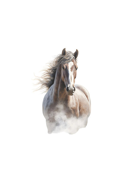 INOVATIX Set de 8 bucăți, autocolant bej cu cal, INOVATIX®. 6 cm