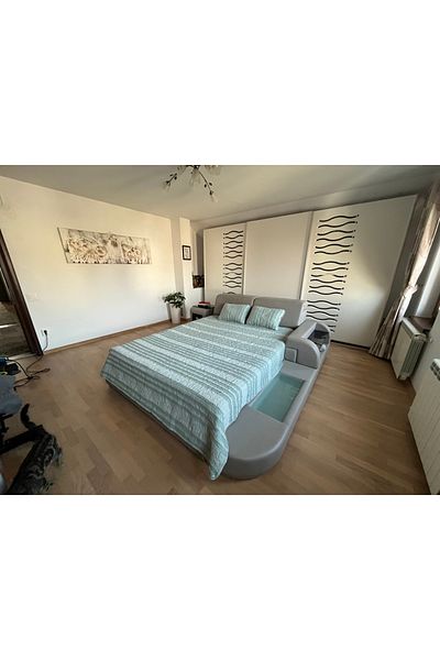 Coneltex Decorative and protective bedspread CreponTex by Coneltex, 200 x 240 cm, double bed, light green