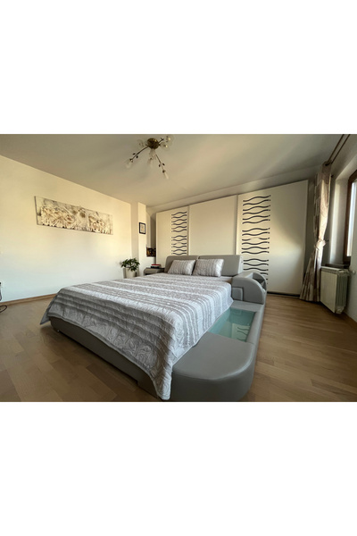 Coneltex Decorative and protective bedspread CreponTex by Coneltex, 220 x 240 cm, double bed, light gray