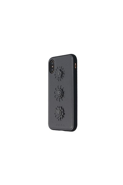 occa Iphone X / Xs Burch Gray Case (WITH APPLIED FLORAL MOTIFS AND RUBBERIZED EDGES)