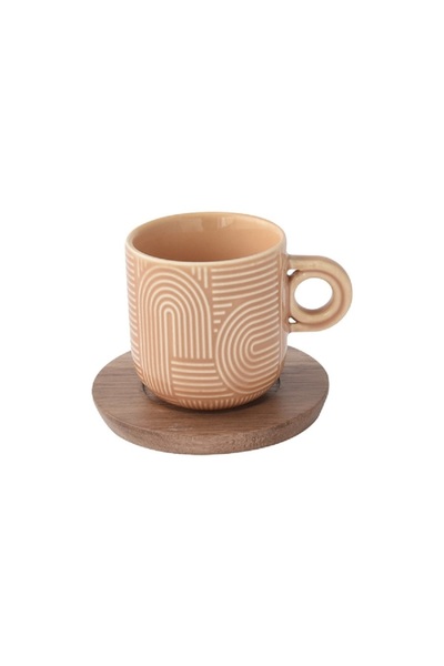 EasyLife 4-Piece Take a Loop Dishwasher Safe Cup and Saucer Set Multicolor 110ml