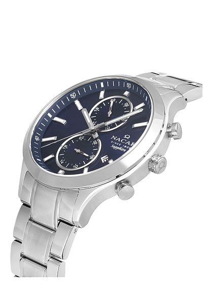 Nacar Safir Glass Sports Silver Men's Wristwatch Nc33- 298316 G-Alm