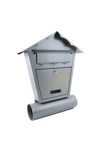 damech Mailbox, , With Newspaper Slot, Gray, B5 Format, 37x10.5x46 Cm