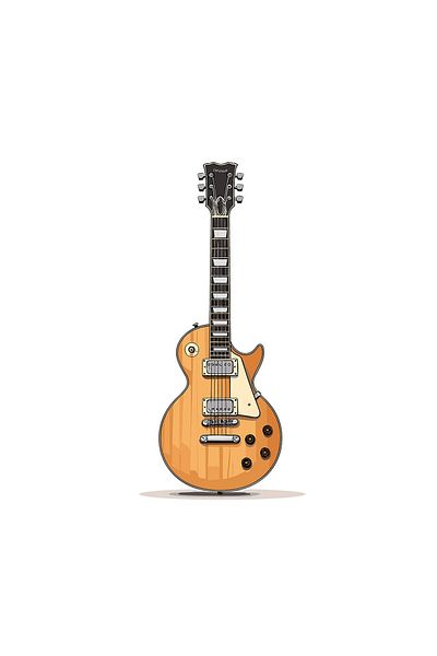 INOVATIX Set de 8 autocolante pentru chitară Gibson Silhouette, INOVATIX®. 6 cm