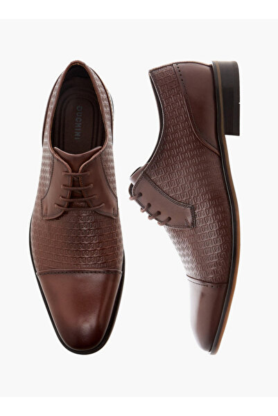 Duchini حذاء ديربي منسوج للرجال مع إغلاق برباط