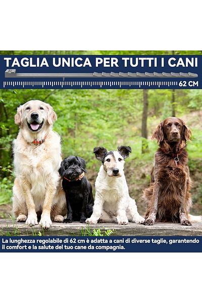 Rmolitty Zgardă calmantă pentru câini, ecologică, 62 cm