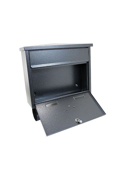 damech Mailbox, With Newspaper Slot, Dark Silver, C4 Format, 39x12x41 Cm,