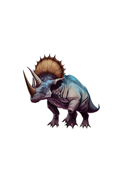 INOVATIX Set de 8 piese, autocolant dinozaur Triceratops, INOVATIX®. 6 cm