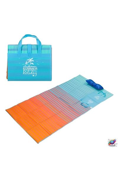 The Beach Beach Mat with Inflatable Pillow ANGMAD - Foldable and Easy to Transport