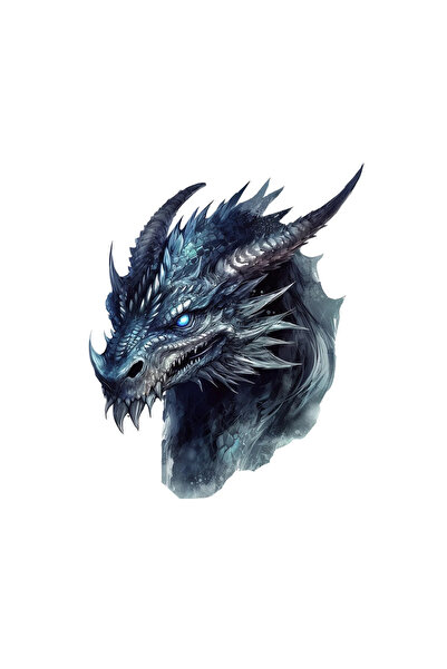 INOVATIX Set de 8 piese, autocolant dragon cu ochi albaștri, INOVATIX®. 6 cm