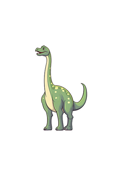 INOVATIX Set de 8 piese, autocolant dinozaur Brontosaurus, INOVATIX®. 6 cm