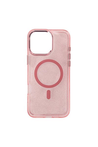 lemontti Husa Glitter MagSafe iPhone 16 Pro Max Roz