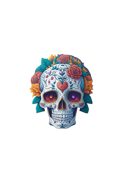 INOVATIX Set de 8 bucăți, autocolant cu craniu tatuat, INOVATIX®. 6 cm