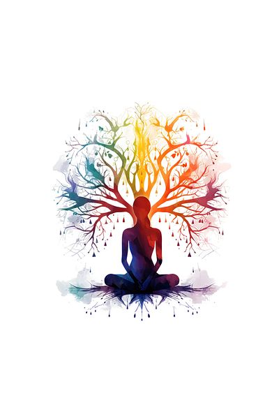 INOVATIX Set de 8 piese, autocolant Sunet Femeie Spirituală, INOVATIX®. 6 cm