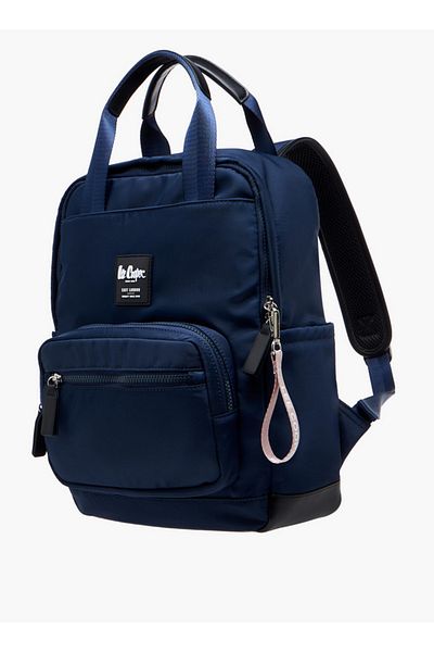 Lee Cooper Women's Solid Backpack with Zip Closure and Adjustable Strap - 34x12x40 cm