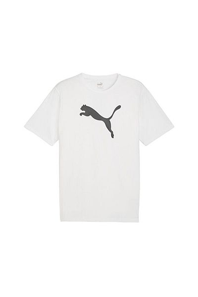 Puma Teamrise Logo Jersey Ανδρικό μπλουζάκι από βαμβάκι 65870504 Λευκό