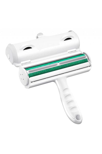 Liucoli Lint/animal hair removal roller Liucoli, plastic/rubber/textile, white/green, 19.5 x 18.5 x 6 cm