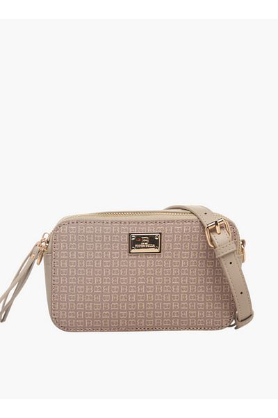 Flora Bella by Shoexpress Women's Monogram Print Crossbody Bag with Zip Closure and Adjustable Strap