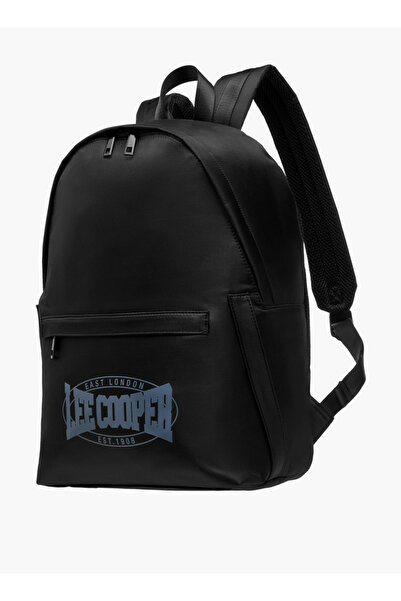 Lee Cooper Boys Logo Detail Backpack with Adjustable Straps and Zip Closure - 45x16 cm