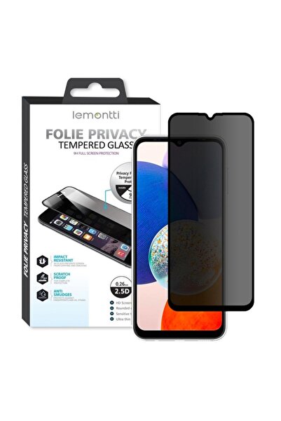 lemontti Folie Sticla Privacy Full Fit Samsung Galaxy A14 5G Negru
