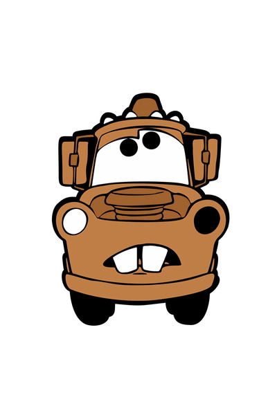 INOVATIX Set de 8 autocolante Camionul amețit Mater, INOVATIX®. 6 cm