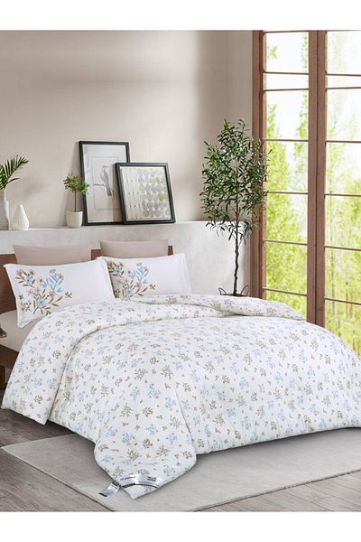 Donetella Comforter Set Queen Size, 4-Pcs, 180x240 cm, Printed, All Season, Microfiber, 350 GSM