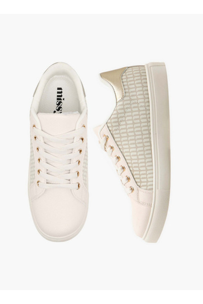 Missy Women's Monogram Print Sneakers with Lace-Up Closure