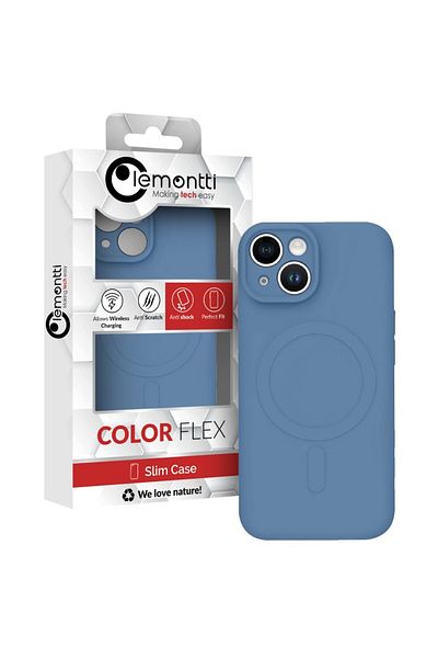 lemontti Husa Silicon Iphone 15 Magsafe Albastru
