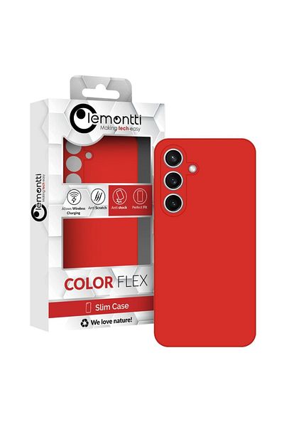 lemontti Samsung Galaxy A15 / A15 5G Premium Silicone Case Red