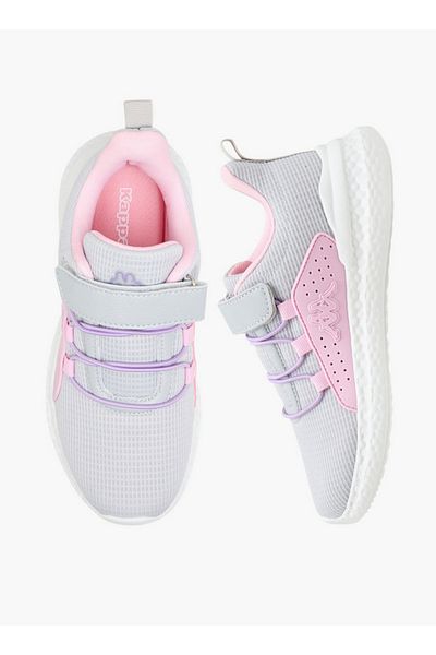 Kappa Girls' Textured Sports Shoes with Hook and Loop Closure