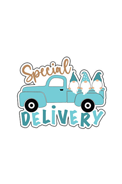 INOVATIX Set de 8 piese, Autocolant Camion cu brazi de Crăciun Livrare specia...