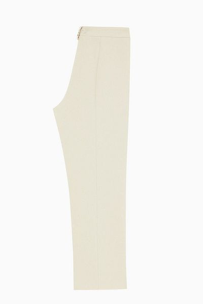 Patrizia Pepe STRAIGHT TROUSERS WITH DRAPES - PATRIZIA PEPE - 48, NAVY