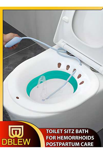 DBLEW حمام مقعدي قابل للطي لمقعد المرحاض يهدئ البواسير والعجان ورعاية ما بعد ...