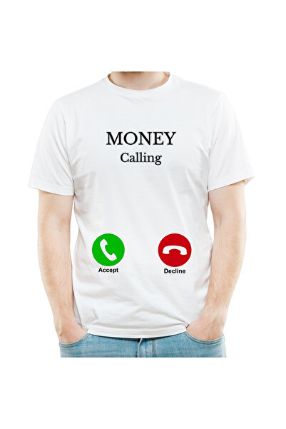 OEM Tricou Money Calling, alb, marimea M