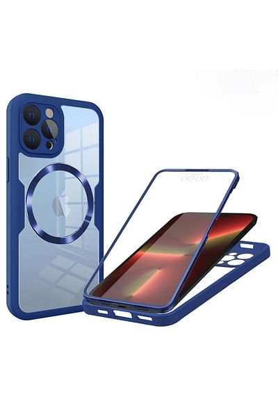 Techsuit IPhone 13 Pro Case + Foil - Techsuit ColorVerse 360 MagSafe Series - Blue
