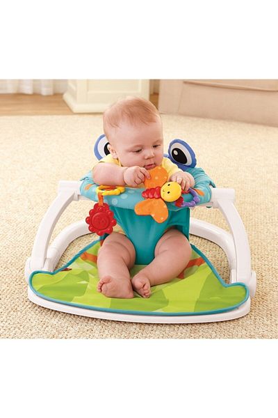 Yelajoy Baby Rocking Chair,with Linkable Toys Bundle Frog Themed,BPA-free,Design for Babies,Green