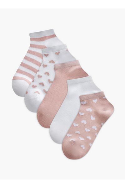 Flora Bella by Shoexpress Women's Assorted Ankle Length Socks - Set of 5