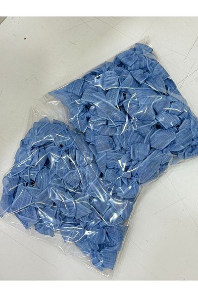 LAYLAEVENTS Linen Ribbon Ready Bow -20 Pieces-Blue