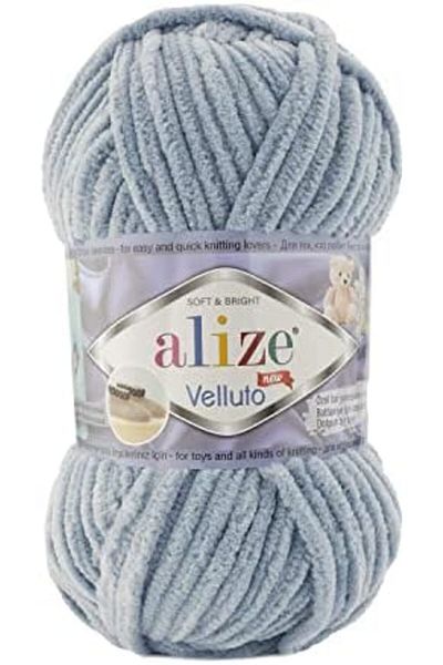 Alize Velluto Hand Knitting Yarn 1PC (Color Medium Grey no. 428)