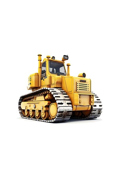 INOVATIX Set of 8 pieces, Bulldozer Sticker, INOVATIX®. 6 cm