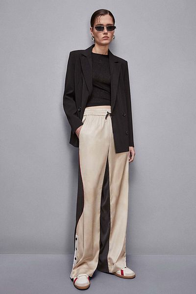 Patrizia Pepe Pantaloni Largi Cu Desen - - 40, Bej