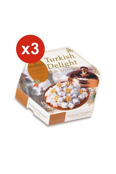 Koska Turkish Delights with Hazelnuts 250 g x3PCS