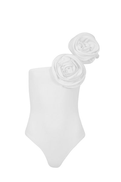 La Sarta Flora Rose Detailed Sleeveless Bodysuit