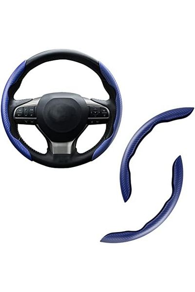 Generic Amiss Car Carbon Fiber Anti-Skid Steering Wheel Cover, Segmented Protector, Butterfly Universal 99%