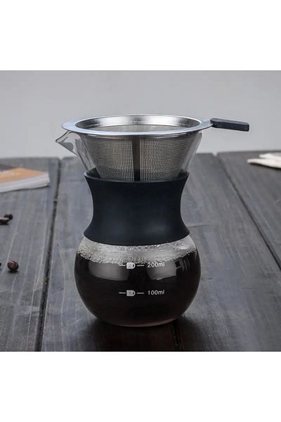 Generic Pour Over Coffee Maker with Stainless Steel Filter - 200ml