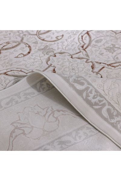 Danube Home Pearl Artsilk Rug Polyester Area Rug Floor Covering L230xW160cm-Cream & Multi 231300472159