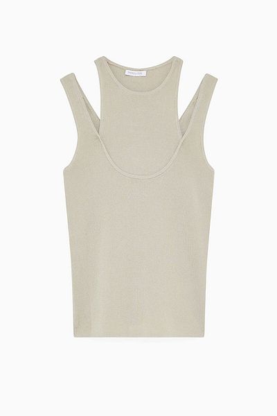 Patrizia Pepe Top With Straps - - M, Grey