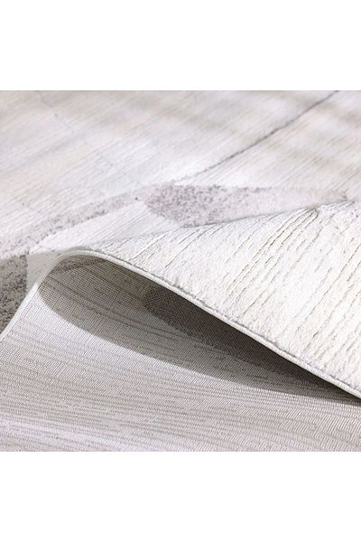 Danube Home Elie Modern Abstract Patterned Rug Polypropylene + Polyester Area Rug L180xW120cm-White Brown