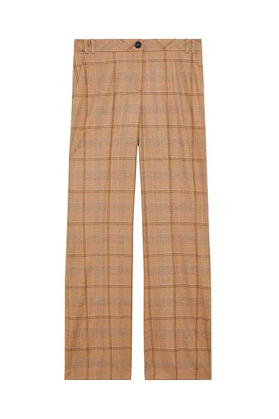 Patrizia Pepe Wide Pants With Check Print - - 38, Brown