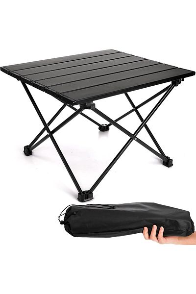 fulina Folding Camping Table,Ultralight Aluminum Alloy Roll Up Table With Storage Bag,for Camping BBQ